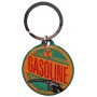 Porte-clés métal rond Gasoline rétro vintage collection