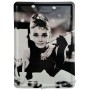 Plaque métal Audrey Hepburn carte postale rétro vintage collection