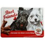 Plaque métal Best Friends carte postale rétro vintage collection