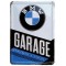 Plaque métal BMW Garage Maintenance and repairs carte postale rétro vintage collection