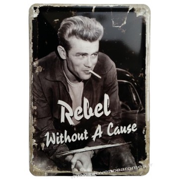 Plaque métal James Dean Rebel carte postale rétro vintage collection