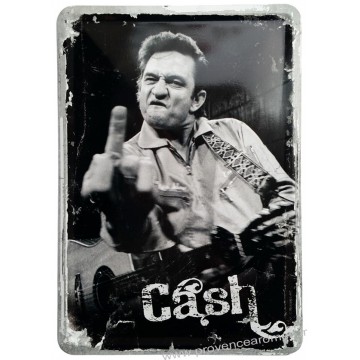 Plaque métal Johnny Cash carte postale rétro vintage collection