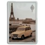 Plaque métal Renault 4 Paris Quai de seine carte postale rétro vintage collection