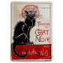 Plaque métal La Tournée du chat noir de Rodolphe Salis carte postale rétro vintage collection