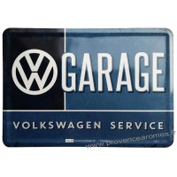 Plaque métal Volkswagen Garage service carte postale rétro vintage collection