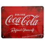 plaque métal Coca cola rouge 20 x15 cm déco rétro vintage