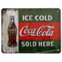 plaque métal Coca cola Sold here 20 x15 cm déco rétro vintage