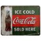 plaque métal Coca cola Sold here 20 x15 cm déco rétro vintage