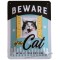 Plaque métal plaque métal Beware of the cat 20 x15 cm déco rétro vintage 20 x15 cm déco rétro vintage