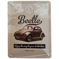 Plaque métal Coccinelle Volkswagen Beetle 20 x15 cm déco rétro vintage