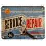 Plaque métal Service & Repair 20 x15 cm déco rétro vintage