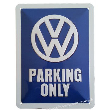 Plaque métal Volkswagen Parking only 20 x15 cm déco rétro vintage