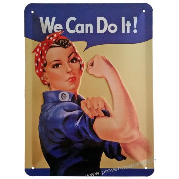 Plaque métal plaque métal We can do it ! 20 x15 cm déco rétro vintage