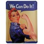 Plaque métal plaque métal We can do it ! 20 x15 cm déco rétro vintage