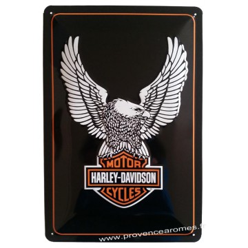 Plaque métal Harley Davidson Motor Cycles Aigle 30 x 20 cm déco rétro vintage