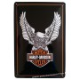 Plaque métal Harley Davidson Motor Cycles Aigle 30 x 20 cm déco rétro vintage