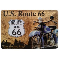 Plaque métal Route 66 The mother Road 30 x 20 cm déco rétro vintage