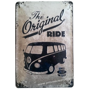 Plaque métal Volkswagen Van The original Ride 30 x 20 cm déco rétro vintage