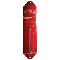 Thermomètre métal Coca Cola rouge rétro vintage collection