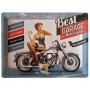 Plaque métal Best Garage for motocycles pin-up 40 x 30 cm déco rétro vintage