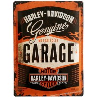 Plaque métal Harley Davidson Genuine garage 40 x 30 cm déco rétro vintage