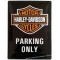 Plaque métal Harley Davidson Parking only 40 x 30 cm déco rétro vintage