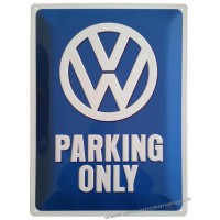 Plaque métal Volkswagen Parking only 40 x 30 cm déco rétro vintage