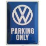 Plaque métal Volkswagen Parking only 40 x 30 cm déco rétro vintage