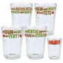 Coffret de 4 verres MOJITO Natives déco rétro vintage