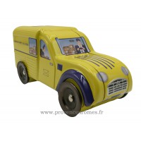 Tirelire fourgonnette 2CV Citroën Jaune LA POSTE déco rétro vintage