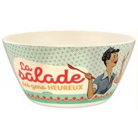 Saladier LA SALADE DES GENS HEUREUX Natives déco rétro vintage