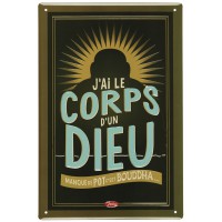 Plaque métal CORPS D'UN DIEU Natives déco rétro vintage