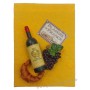 Magnet CARNET JAUNE Vin, Raisin, Croissant PLAISIRS DE FRANCE