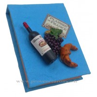 Magnet CARNET BLEU Vin, Raisin, Croissant PLAISIRS DE FRANCE