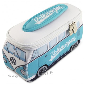 Trousse de toilette vw combi Volkswagen turquoise et blanc Brisa rétro vintage collection