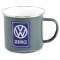 Mug métal émaillé combi Volkswagen GRIS SERVICE LOGO Brisa rétro vintage collection