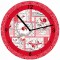 Horloge CUISINE FLEURIE 40 cm déco rétro Charme