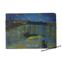 MAGNET " Nuit étoilée sur le Rhône " VAN GOGH