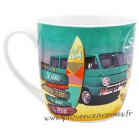 Mug SURF sur la Vague déco rétro vintage