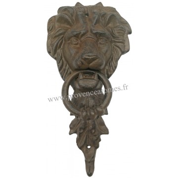 Heurtoir de porte TÊTE DE LION en fonte