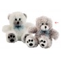 Peluche Petit Ours gris Ruban bleu