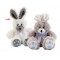 Peluche Petit Lapin blanc Ruban bleu