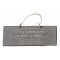 Plaque en bois "Il n'y a personne on peut y aller" déco Chat sur fond gris clair