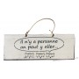 Plaque en bois " Il n'y a personne on peut y aller " déco Chat sur fond Blanc