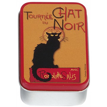 Boîte à savon TOURNÉE DU CHAT NOIR de Rodolphe Salis déco affiche rétro vintage
