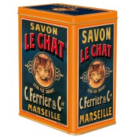 Boîte haute Savon LE CHAT déco publicité rétro vintage