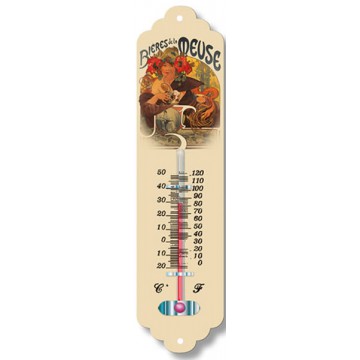 Thermomètre métal Bières de la Meuse déco publicité rétro vintage