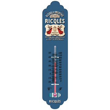 Thermomètre métal RICQLES déco publicité rétro vintage