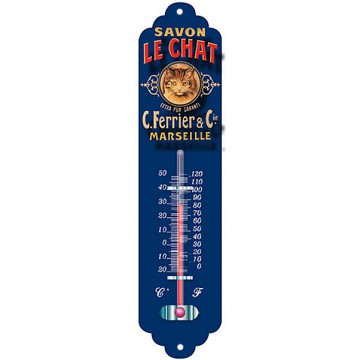 Thermomètre métal SAVON LE CHAT déco publicité rétro vintage