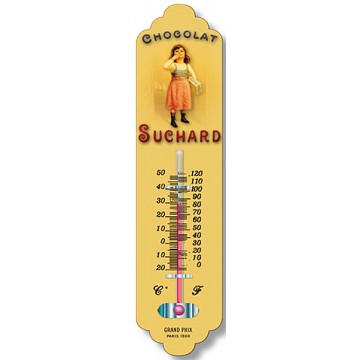 Thermomètre métal CHOCOLAT SUCHARD Petite Fille déco publicité rétro vintage